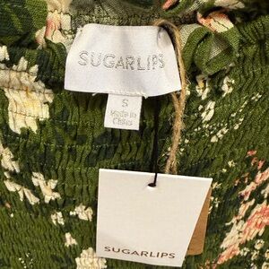 Sugarlips Olive Floral Dress